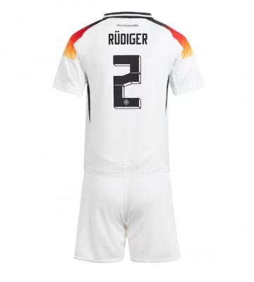 Tyskland Antonio Rudiger #2 Hjemmebanesæt Børn EM 2024 Kort ærmer (+ korte bukser)